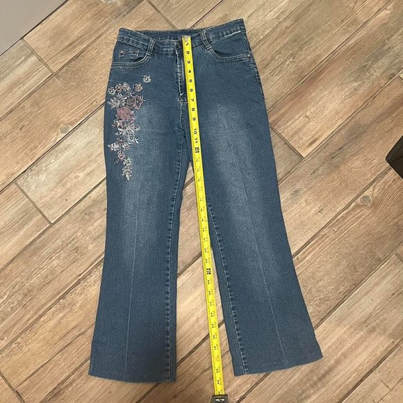 y2k floral bedazzled bling jeans - Picture 8 of 8